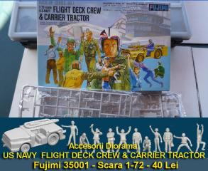 Imagine atasata: Accesorii Diorama - US NAVY  FLIGHT DECK CREW & CARRIER TRACTOR - Fujimi 35001 - 1-72 - 40 Lei.jpg